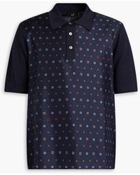 Dunhill - Printed Mulberry Silk-blend Twill Polo Shirt - Lyst
