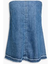 Rag & Bone - Ultra Featherweight Aurora Strapless Denim Top - Lyst