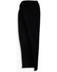 Rick Owens - Wrap-effect Cashmere And Wool-blend Maxi Skirt - Lyst