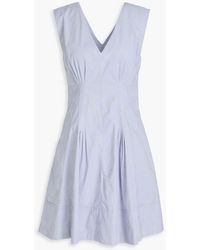 10 Crosby Derek Lam - Concha minikleid aus baumwollpopeline mit biesen und floralem print - Lyst
