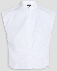 Rag & Bone - Louisa oberteil aus baumwollpopeline mit twist-detail - Lyst