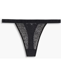 Stella McCartney - Stretch-tulle Mid-rise Thong - Lyst