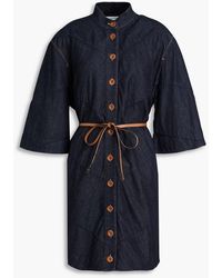 Zimmermann - Denim Mini Shirt Dress - Lyst