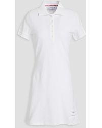 Thom Browne - Cotton-Piqué Mini Shirt Dress - Lyst