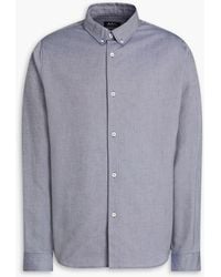 A.P.C. - Cotton-chambray Shirt - Lyst