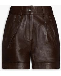 Maje - Leather Shorts - Lyst