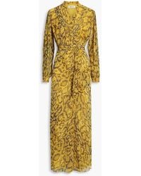 Diane von Furstenberg - Carter Pleated Printed Chiffon Maxi Dress - Lyst