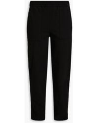 Monrow - Cropped Striped Jersey Track Pants - Lyst