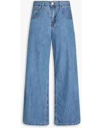 FRAME - Le pixie halbhohe jeans mit weitem bein - Lyst