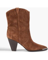 Veronica Beard - Cody Embellished Suede Ankle Boots - Lyst