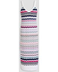 Missoni - Crochet-knit Cotton-blend Midi Dress - Lyst