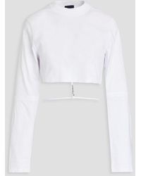 Jacquemus - Pino Cropped Cotton-jersey Top - Lyst