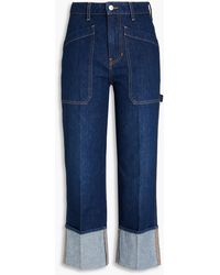 Veronica Beard - Dylan Cropped High-rise Straight-leg Jeans - Lyst