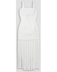 Jonathan Simkhai - Jaycee Fringed Crochet Knit-effect Mesh Dress - Lyst