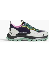 Emporio Armani - Color-block Ripstop And Shell Sneakers - Lyst