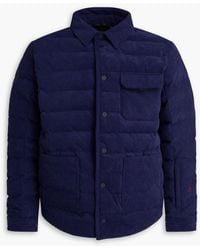 Perfect Moment - Gesteppte hemdjacke aus cord mit daunenfüllung - Lyst