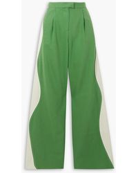 Ahluwalia - Lagos Lyocell-twill And Cotton-blend Wide-leg Pants - Lyst