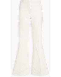 JOSEPH Wide-leg Silk Trousers in Natural Slacks and Chinos Wide-leg and palazzo trousers Womens Clothing Trousers 