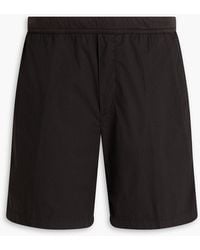 James Perse - Jersey-Trimmed Cotton-Blend Poplin Drawstring Shorts - Lyst