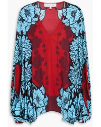 Borgo De Nor - Stella Printed Crepe Top - Lyst