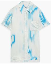 Equipment - Quinne Printed Washed-silk Shirt - Lyst