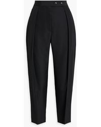 3.1 Phillip Lim - Cropped Pleated Crepe Tapered Pants - Lyst