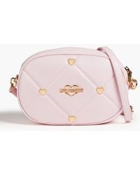 Love Moschino - Quilted Embellished Faux Leather Shoulder Bag - Lyst