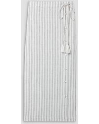 Altuzarra - Echo Striped Linen Midi Wrap Skirt - Lyst