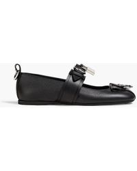 JW Anderson - Embellished Textured-leather Ballet Flats - Lyst