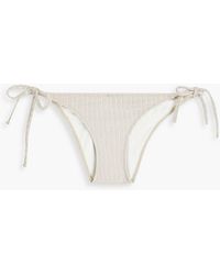 Solid & Striped - The tenley tief sitzendes geripptes bikini-höschen mit -effekt - Lyst