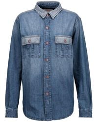 Current/Elliott - The Whitney Prep Denim Shirt - Lyst