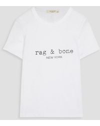 Rag & Bone - Printed Cotton-jersey T-shirt - Lyst