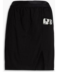Rick Owens - Printed Cotton-jersey Mini Skirt - Lyst