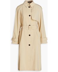 Theory - Belted Crepe Trench Coat - Lyst