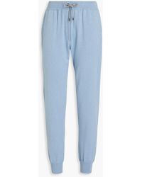 Brunello Cucinelli - Wool, Cashmere And Silk-blend Track Pants - Lyst