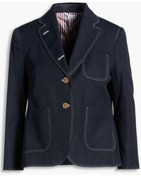 Thom Browne - Topstitched Cotton Blazer - Lyst