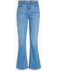 PAIGE - Laurel Faded High-Rise Bootcut Jeans - Lyst
