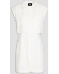 Monrow - Organic Cotton-gauze Mini Shirt Dress - Lyst
