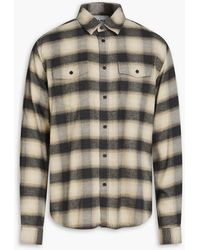 FRAME - Checked Cotton-flannel Shirt - Lyst