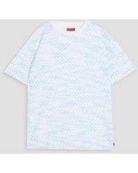 Missoni - Crochet-knit Cotton-blend T-shirt - Lyst