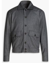 Canali - Mélange Wool-flannel Shirt - Lyst