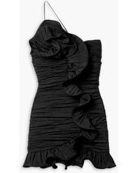 LoveShackFancy - Brenaya asymmetrisches minikleid aus taft mit rüschen - Lyst