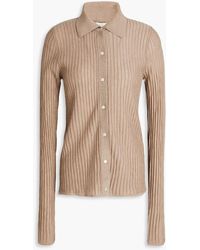 Co. - Ribbed Cashmere Cardigan - Lyst