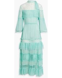 Zuhair Murad - Tiered Chiffon, Corded Lace And Point D'esprit Gown - Lyst