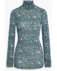 Isabel Marant - Goyela Floral-print Stretch-jersey Turtleneck Top - Lyst