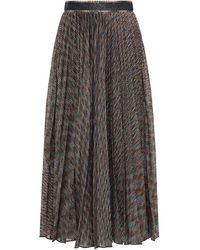Missoni Pleated Metallic Crochet-knit Midi Skirt - Multicolour