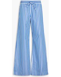 Marni - Striped Cotton-poplin Wide-leg Pants - Lyst