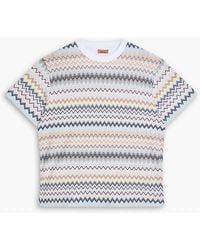 Missoni - Crochet-Knit Cotton T-Shirt - Lyst