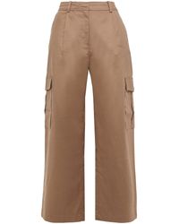 Samsøe & Samsøe Samsøe Φ Samsøe Cotton-twill Wide-leg Trousers - Brown