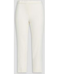 Theory - Treeca Cropped Textured-Crepe Slim-Leg Pants - Lyst